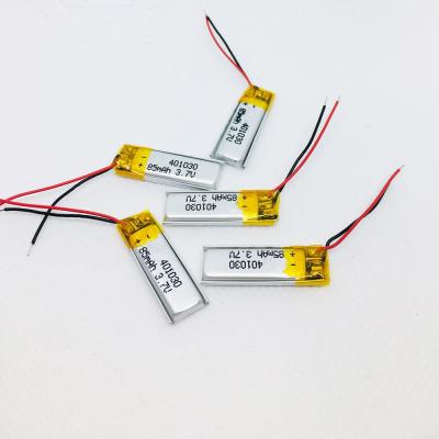 China 3.7V 90mAh Li Polymer Battery 401030 para el dispositivo elegante en venta