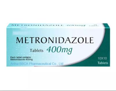 China BBCA GMP certificó el grado de la medicina de las tabletas 400mg de Metronidazole en venta