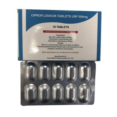 China Ciprofloxaci Tabelt 250mg 500mg White To Slightly Yellow à venda