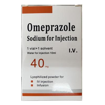 Chine Omeprazole sodium pour injection 10 ml 40 mg avec serveur poudre lyophilisée blanche à vendre