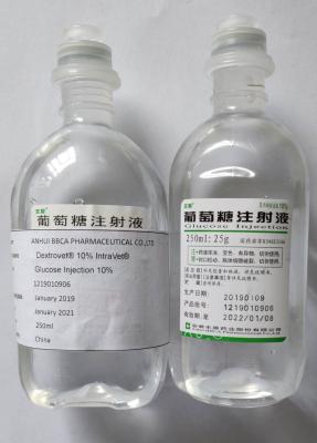 中国 Glucose Injections, Plastic Bottle, soft bag, 5%10% For Pain Colorless or colorless clear liquid 販売のため