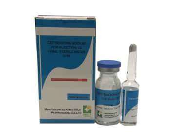 China Surgery Ceftriaxone Sodium Injection Powder 1G / 0.5G GMP Certification for sale