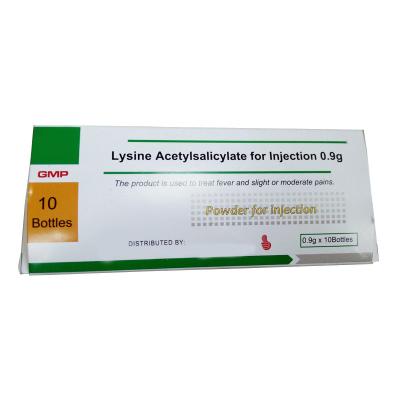 Chine Aspirine-DL-lysine pour injection, acétylsalicylate de lysine pour injection, 0,9 gx10 flacons à vendre