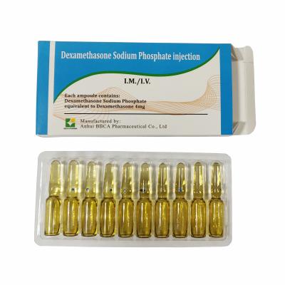 중국 Dexamethasone 인산 나트륨 주입 4mg/1ml 8mg/2ml Usp 기준 판매용