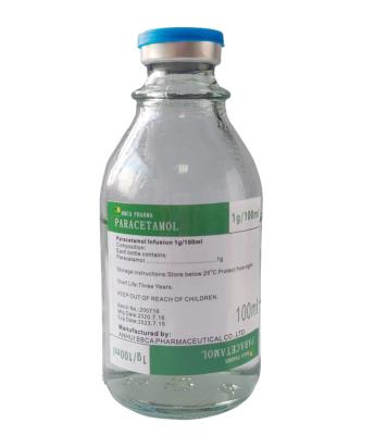 Chine Injection de paracétamol Injection d'acétaminophénol Stérile 100 ml 1 g Liquide incolore et propre à vendre