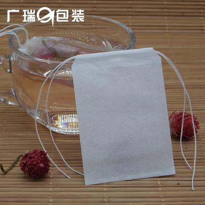 China Biodegradable Tea Filter Bag With Cut Corner Disposable Drawstring Empty Tea Bag for sale