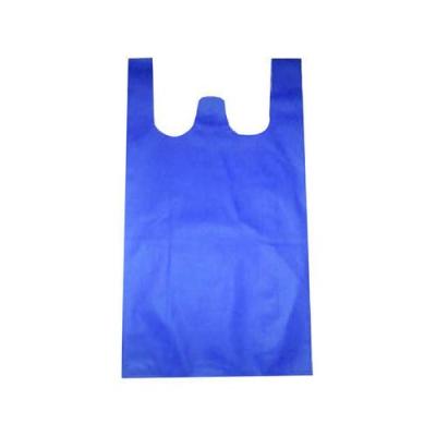 China Supermarket Wholesale T-shirt Factory Handled Nonwoven Polypropylene Bag Shopping W Cut Out Nonwoven Bag for sale