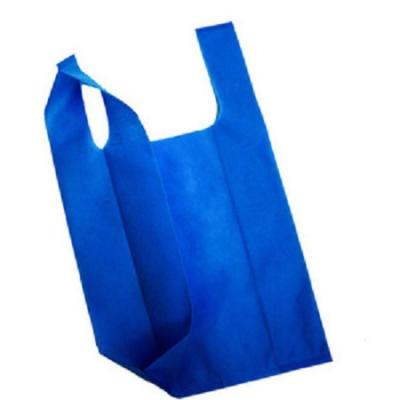 China Wholesale Cheap Custom Printing PP Handled Promotional Recyclable Non Woven Bag W Cut T Shirt Bags for sale