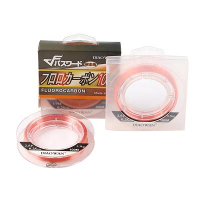 China DIAOWAN High Strength 50M 100% Lines Monofilament Leader Line Fluorocarbon Japan Fishing Fluorocarbon Line for sale