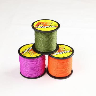 China SAMYEAR Cheapest OEM ODM High Strength Backed 500M Fluo-Green 4 Strands Fishing Line PE Braided for sale