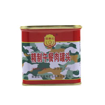 China Premium Quality 340g Canned Food Canned Military Pork Luncheon Meat Rations for sale