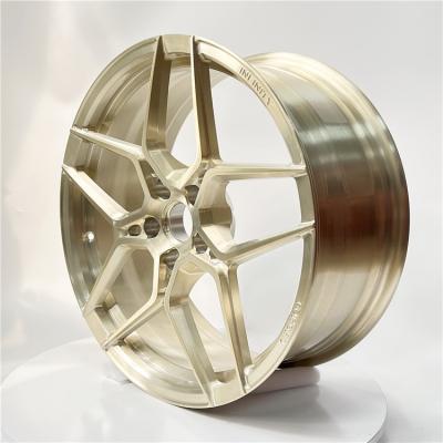 China ALLOY FASHION Special Aluminum Car Design Wheels Gold Forged Rims for sale