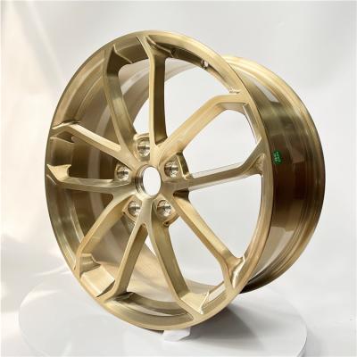 China 21 inch 5*130 aluminum factory forged rims passenger car for sale bronze aluminum alloy wheels for sale