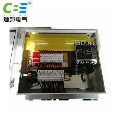 China Stainless Steel/Cold Rolled/Plastic Construction Canbang CBE 10 in 1 Combiner Box dc1000v dc1500v solar intelligent reverse anti combiner box for sale