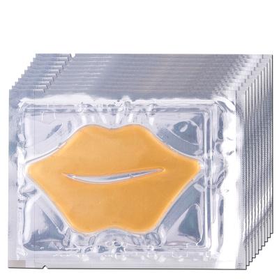 China Wholesale 24K Moisturizer Crystal Lip Masks Gold Foil Natural Ingredients Intensely Moisturize Plumper Lips Care Gel Collagen Lip Mask for sale