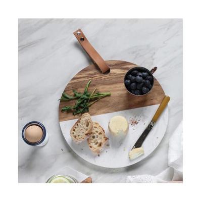 China 2020 New Product Disposable Big Discount Cheese Artificial Marble Board With Cocking Rope for sale