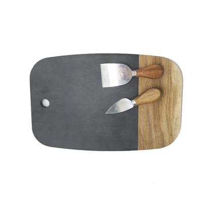 China Marble Cutting Board and Wooden Tray Factory Directly From Viable Marble Cheese Board Marble Wood Chopper for sale