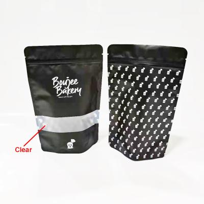 China 100% BIODEGRADABLE Recycle Custom Logo Resealable Matte Black PVC Mylar Foil Biodegradable Ziplock Bags Stand Up Pouch for sale