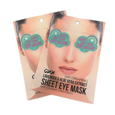 China Customized Copy Recyclable Heat Sealing High Quality Aluminum Foil Mask Plastic Pouch Cosmetic Facial Mask Packaging Pouch for sale