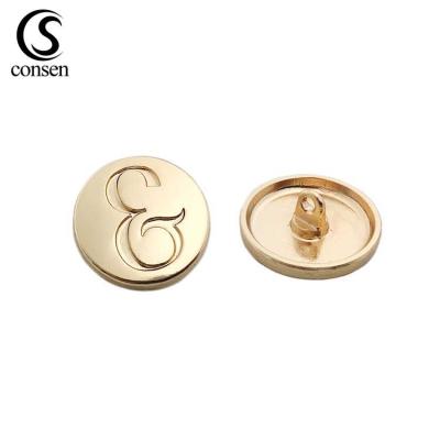 China Washable anti-rust design custom brand engraved different size metal leg buttons for coat/jacket for sale