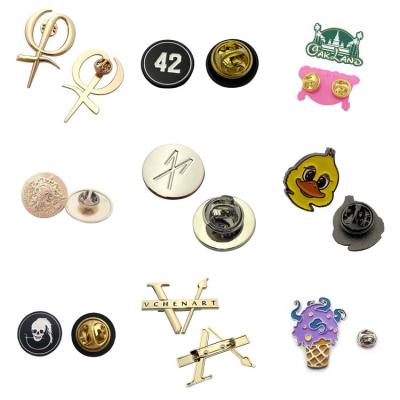 China 3D cheap price privde custom name logo enamel metal label pin badges for fabric for sale