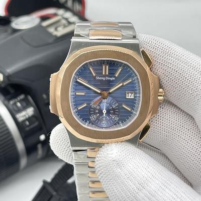 China Factory Automatic Gold Dial Oyster Case Bezel Diamond Luxury Blue Scale Mechanical Date 40MM BP Watch for sale