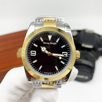 China Luxury 369 Series Gold Stainless Steel Case Fashion Power Reserve 934 Silver Dial Black Dial Luxury Automatic Mechanical Watch for sale