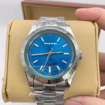 China Custom Classic Silver Light Blue Dial Luxury Logo Automatic Date 788 Mechanical Watch for sale