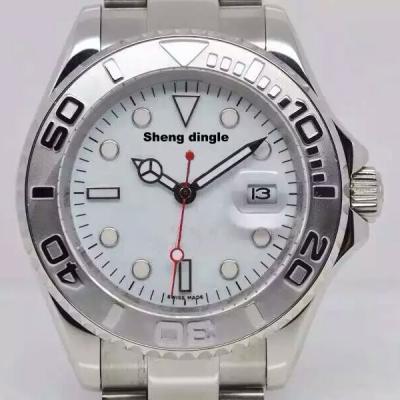 China 3H25 GMT 2813 Date Movement Case Infinity Automatic Silver White Bezel Buckle Luxury Mechanical Watch for sale