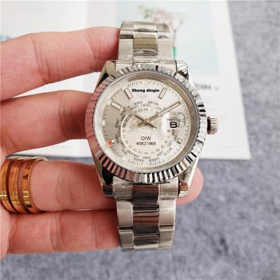 China Date 233 DiW World Time Automatic Silver Dial 40MM Case Fashion Business Luxury Mechanical Watch for sale