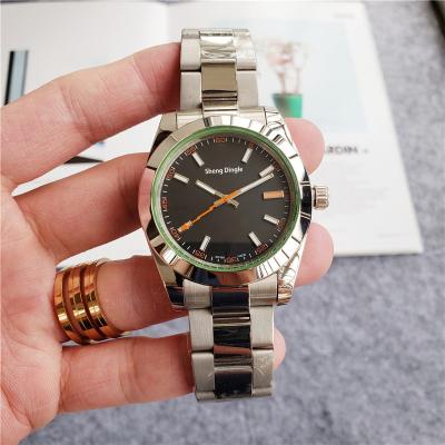 China Classic Lightning Hand Dial Luxury Fashion Silver Black Orange Automatic Date 270 Mechanical Watch for sale