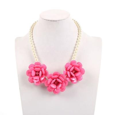 China Other Rose Flower Decoration Colorful Delicate Resin Plastic Necklace Wedding Supplies Decorator Design Factory Gift New 2021 Goods for sale