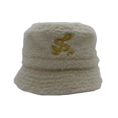 China Bucket hats Customized Women Bucket Berber Fleece Fuzzy Fishing Hat For Adults Lamb Wool Fluffy Women Bucket Hat for sale