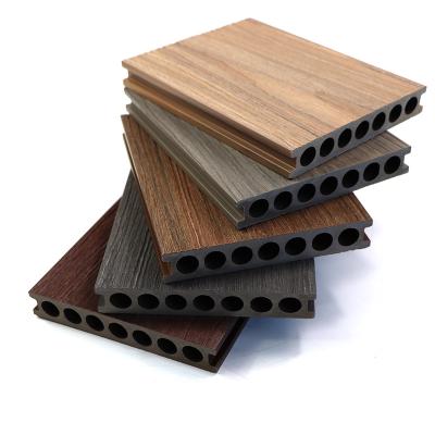 China New Product Water Resistance Cavity Waterproof Artificial Wood Plastic Compound Anti-Slip Waterproof WPC Co-extruded Decking for sale