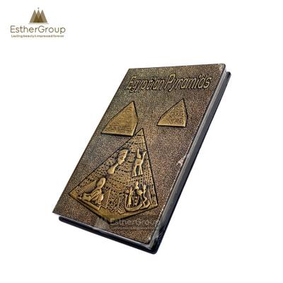 China 3D Relief Wholesale A5 Notebook Printing Notebook Vintage Embossed Journal Printing Custom Diary For Gift for sale