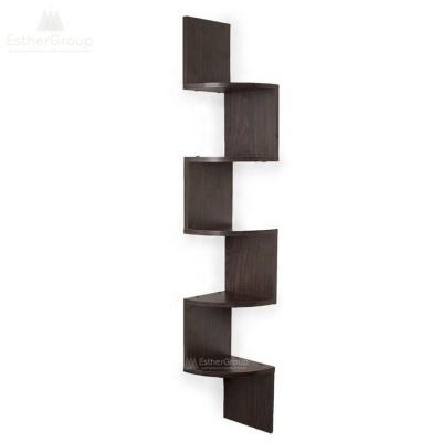 China Perfect for Family Photos or Decor Decorative Small Corner 5-Tier Large Wall Mount Floating Display Shelving Unit for sale