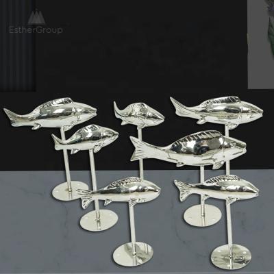 China China Outdoor Garden Stainless Steel Fish Fountain For Decoration for sale