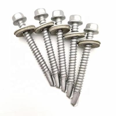 China Pan SS 304 Stainless steel Double Metallic  composite self-drilling screw with integrated washer for sale