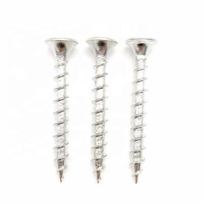 China Hot Sale Silver Zinc-Plated Pan Thread Countersunk Head Fin Drywall Screws For Gypsum Board for sale