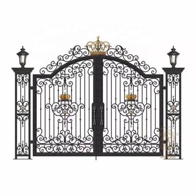 China Modern or traditional style as your similar Barrier Gate Wrought Iron Fabricating Metal Fence Gate Main Entrance Security Iron Gates Models Garden for sale