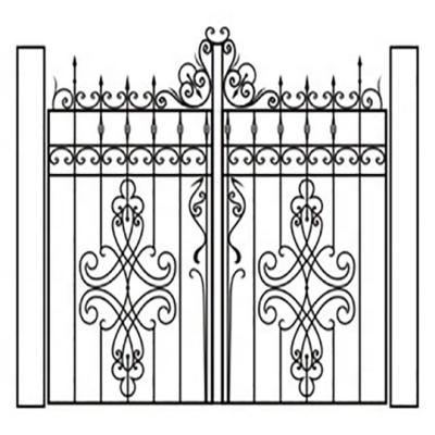 China Modern or traditional style as your entry Garden Double House Aluminum Fence Steel Gate Similar High Quality Metal Gates for sale