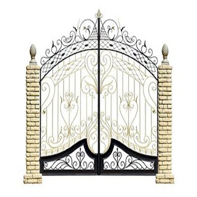 China Modern or traditional style as your similar Luxury Top Picket Aluminum Steel Custom Galvanized Steel Barrier Metal Driveway Gate for sale