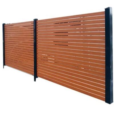 China Easily Assembled Aluminum Garden Balcony Privacy Slat Fence Profile Aluminum Panels Horizontal for sale