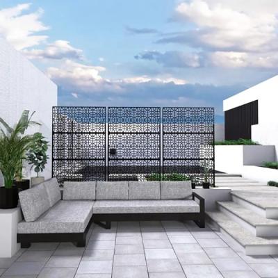 China Easily Assembled Euro Style Home Backyard Garden Border Perimeter Private Laser Cut Fence for sale