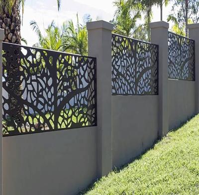 China Easily Assembled Laser Cut Metal Screens Outdoor Decorative Panels Roof Aluminum Screen Garden Fence for sale