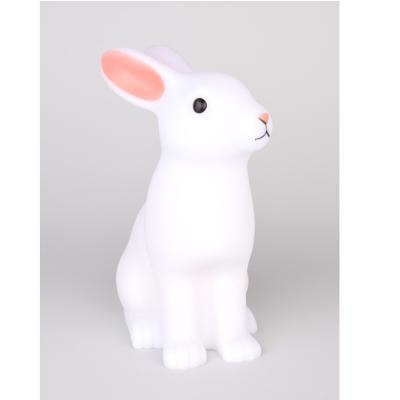 China Cute Rabbit Lamp Soft PVC Night Light Rabbit Shape For Kids for sale