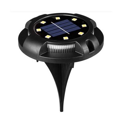 China New Design 8 LED Garden Light IP65 Underground Solar Garden Lawn Solar Inground Light With Multiple Light Colors for sale