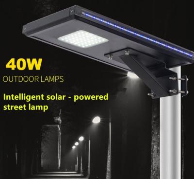 China Installation der LED-Solarintegrations-intelligente Straßenlaterne-Garten-Lampen-40W einfach keine Verdrahtung kein Strom zu verkaufen