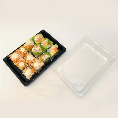 China Recyclable Disposable Luxury Sushi Food Box Plastic Sushi Food Container for sale