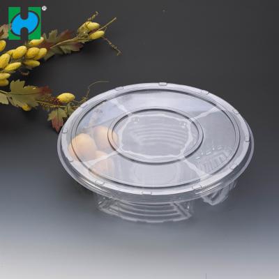 China Disposable Plastic Disposable Fresh Cut Fruit Packing Box Salad Packing Container With Lid for sale